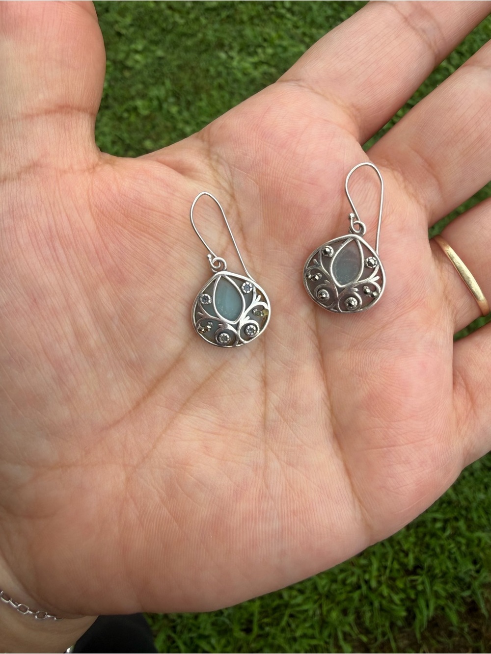Tori Hill 925 Sterling silver Round Drop Earrings
